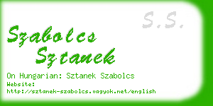 szabolcs sztanek business card